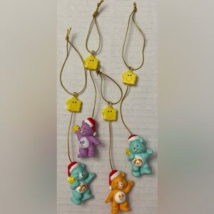 2004 Y2K Vintage TCFC Care Bears Mini Christmas Ornaments set of 4
